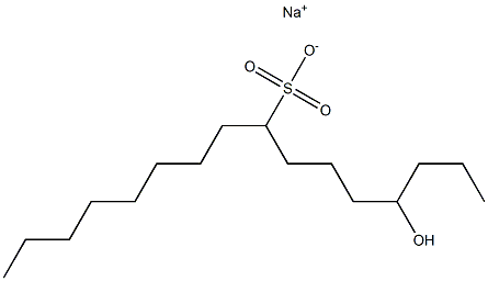 4-Hydroxyhexadecane-8-sulfonic acid sodium salt Structure