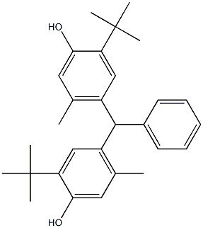 4,4'-Benzylidenebis(2-tert-butyl-5-methylphenol) 구조식 이미지