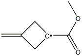 1-(Methoxycarbonyl)-3-methylenecyclobutyl radical 구조식 이미지