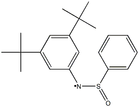 N-(3,5-Di-tert-butylphenyl)-N-(phenylsulfinyl)aminyl radical 구조식 이미지