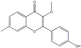 2-(4-Hydroxyphenyl)-7-methyl-3-methoxy-4H-1-benzopyran-4-one Structure