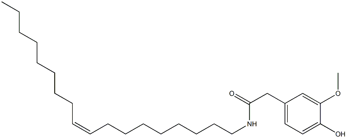 N-[(Z)-9-Octadecenyl]-4-hydroxy-3-methoxybenzeneacetamide Structure