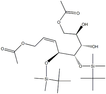 (2R,3S,4S,5S,6Z)-4,5-Bis(tert-butyldimethylsilyloxy)-6-octene-1,2,3,8-tetrol 1,8-diacetate Structure