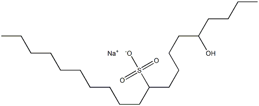 5-Hydroxyicosane-10-sulfonic acid sodium salt Structure