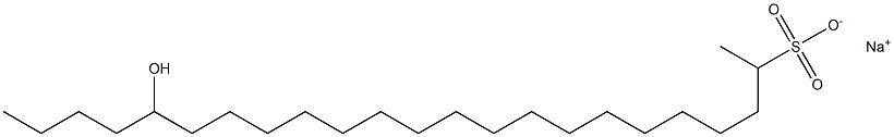 19-Hydroxytricosane-2-sulfonic acid sodium salt 구조식 이미지
