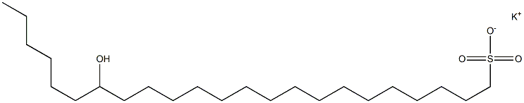 17-Hydroxytricosane-1-sulfonic acid potassium salt 구조식 이미지