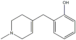 1,2,3,6-Tetrahydro-1-methyl-4-(2-hydroxybenzyl)pyridine 구조식 이미지