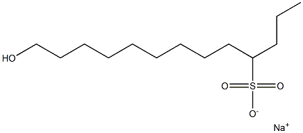 13-Hydroxytridecane-4-sulfonic acid sodium salt Structure