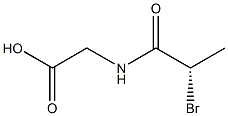 (-)-N-[(S)-2-Bromopropionyl]glycine 구조식 이미지