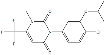 3-[4-Chloro-3-(1-methylethoxy)phenyl]-1-methyl-6-(trifluoromethyl)-2,4(1H,3H)-pyrimidinedione 구조식 이미지