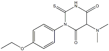 5-(Dimethylamino)-1-(p-ethoxyphenyl)-2-thioxo-2,3-dihydropyrimidine-4,6(1H,5H)-dione Structure