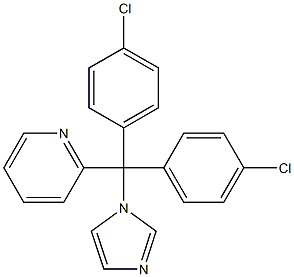 2-[Bis(4-chlorophenyl)(1H-imidazol-1-yl)methyl]pyridine Structure