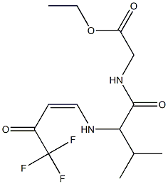 2-[[2-[[(Z)-4,4,4-Trifluoro-3-oxo-1-butenyl]amino]-1-oxo-3-methylbutyl]amino]acetic acid ethyl ester Structure