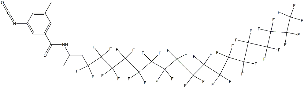 3-Isocyanato-5-methyl-N-[2-(heptatriacontafluorooctadecyl)-1-methylethyl]benzamide Structure