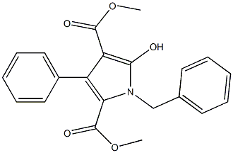 1-Benzyl-5-hydroxy-3-phenyl-1H-pyrrole-2,4-dicarboxylic acid dimethyl ester Structure