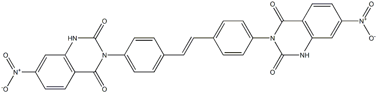 3,3'-[1,2-Ethenediylbis(4,1-phenylene)]bis[7-nitroquinazoline-2,4(1H,3H)-dione] 구조식 이미지