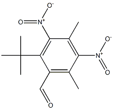 2-tert-Butyl-4,6-dimethyl-3,5-dinitrobenzenecarbaldehyde 구조식 이미지