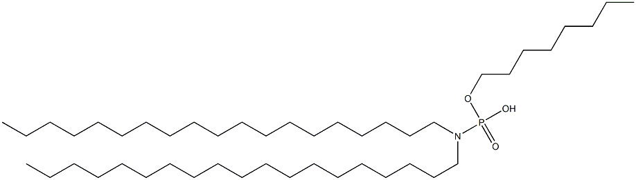 N,N-Dinonadecylamidophosphoric acid hydrogen octyl ester Structure