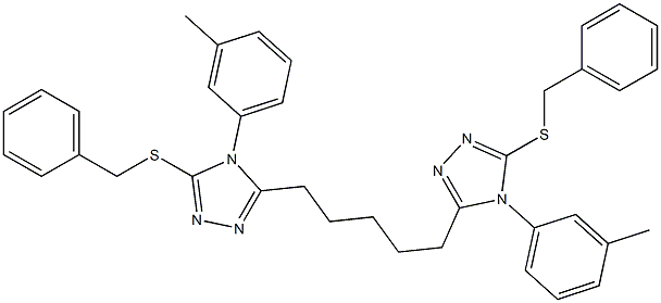 5,5'-(1,5-Pentanediyl)bis[4-(3-methylphenyl)-3-benzylthio-4H-1,2,4-triazole] Structure