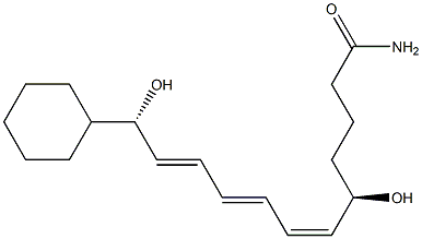 (5R,6Z,8E,10E,12S)-5,12-Dihydroxy-12-cyclohexyl-6,8,10-dodecatrienamide Structure