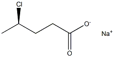 [R,(-)]-4-Chlorovaleric acid sodium salt Structure