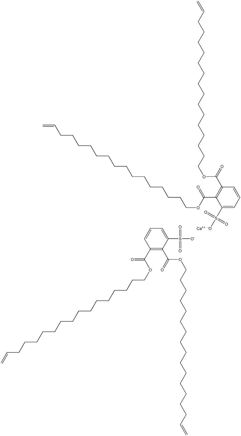 Bis[2,3-di(16-heptadecenyloxycarbonyl)benzenesulfonic acid]calcium salt 구조식 이미지