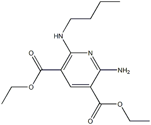 2-Amino-6-butylaminopyridine-3,5-dicarboxylic acid diethyl ester Structure