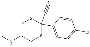 2-(4-Chlorophenyl)-5-(methylamino)-1,3-dithiane-2-carbonitrile 구조식 이미지