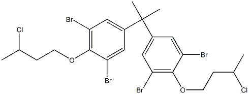2,2-Bis[3,5-dibromo-4-(3-chlorobutoxy)phenyl]propane 구조식 이미지