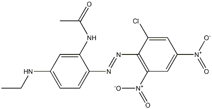 2'-(2-Chloro-4,6-dinitrophenylazo)-5'-ethylaminoacetanilide 구조식 이미지