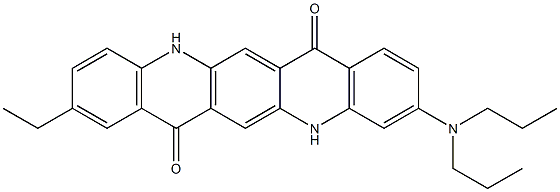 3-(Dipropylamino)-9-ethyl-5,12-dihydroquino[2,3-b]acridine-7,14-dione 구조식 이미지