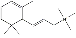 1-Methyl-3-(2,2,6-trimethyl-5-cyclohexen-1-yl)-2-propenyltrimethylaminium Structure