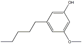 3-Methoxy-5-pentylphenol 구조식 이미지