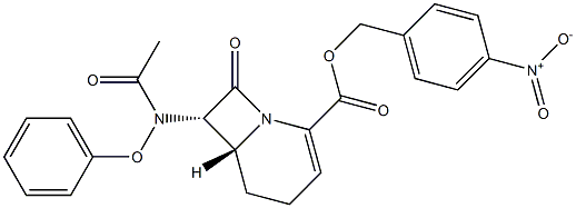 (6R,7S)-7-(Phenoxyacetylamino)-8-oxo-1-azabicyclo[4.2.0]oct-2-ene-2-carboxylic acid (p-nitrobenzyl) ester 구조식 이미지