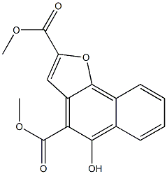 5-Hydroxynaphtho[1,2-b]furan-2,4-dicarboxylic acid dimethyl ester 구조식 이미지