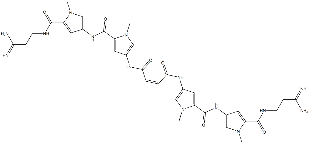 (Z)-N,N'-Bis[5-[[[5-[[(3-amino-3-iminopropyl)amino]carbonyl]-1-methyl-1H-pyrrol-3-yl]amino]carbonyl]-1-methyl-1H-pyrrol-3-yl]2-butenediamide Structure
