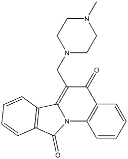 6-[(4-Methylpiperazin-1-yl)methyl]isoindolo[2,1-a]quinoline-5,11(5H)-dione Structure