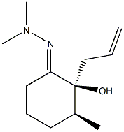 (2S,3S)-3-Methyl-2-hydroxy-2-allylcyclohexanone dimethyl hydrazone Structure