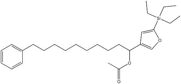 Acetic acid 1-[5-(triethylsilyl)-3-furyl]-10-phenyldecyl ester 구조식 이미지