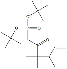 (3,3,4-Trimethyl-2-oxo-5-hexenyl)phosphonic acid di-tert-butyl ester 구조식 이미지
