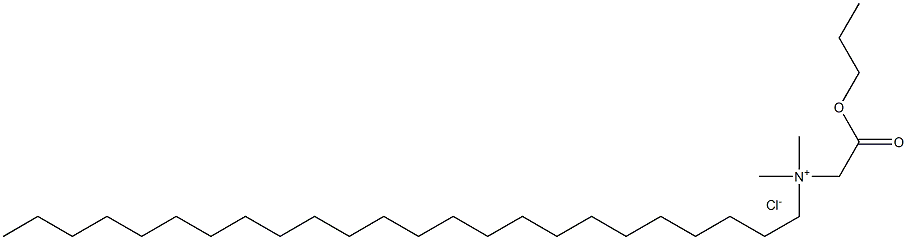 N,N-Dimethyl-N-(propoxycarbonylmethyl)tetracosylammonium chloride 구조식 이미지