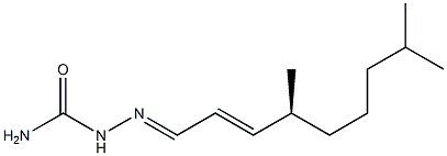 [S,(+)]-4,8-Dimethyl-2-nonenal semicarbazone 구조식 이미지