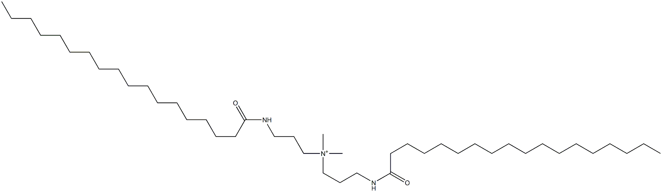 Dimethylbis(3-octadecanoylaminopropyl)aminium Structure