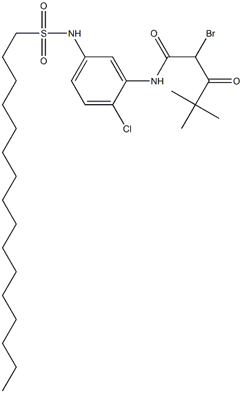 2-Bromo-N-[2-chloro-5-(hexadecylsulfonylamino)phenyl]-4,4-dimethyl-3-oxovaleramide Structure