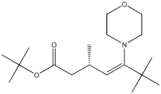 (3S)-5-Morpholino-3,6,6-trimethyl-4-heptenoic acid tert-butyl ester 구조식 이미지