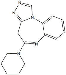 5-Piperidino-4H-[1,2,4]triazolo[4,3-a][1,5]benzodiazepine 구조식 이미지