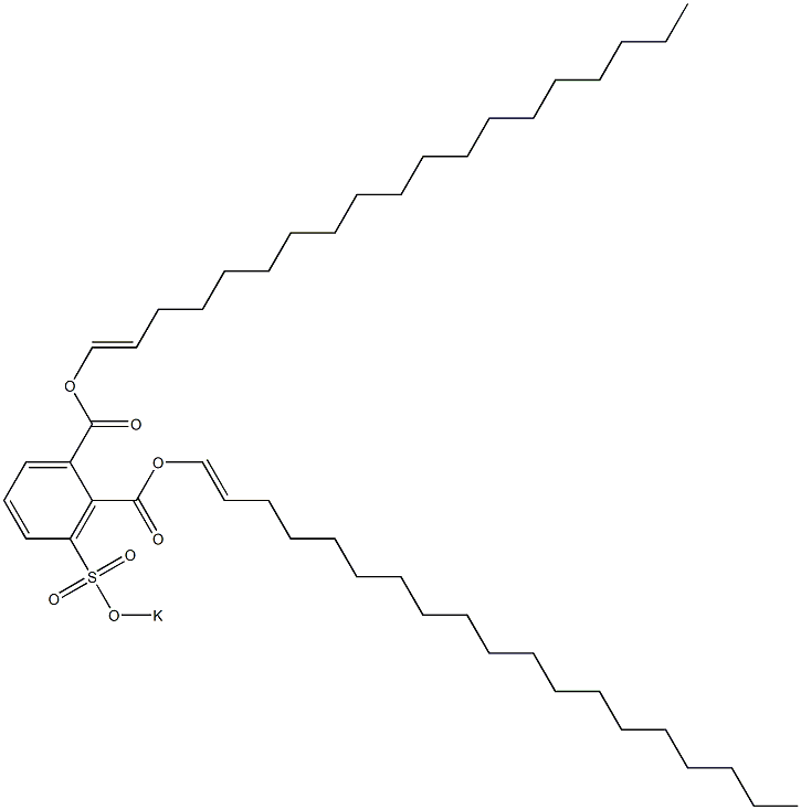 3-(Potassiosulfo)phthalic acid di(1-nonadecenyl) ester Structure