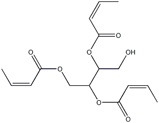 1,2,3,4-Butanetetrol 1,2,3-trisisocrotonate Structure