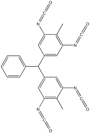 Bis(3,5-diisocyanato-4-methylphenyl)phenylmethane Structure