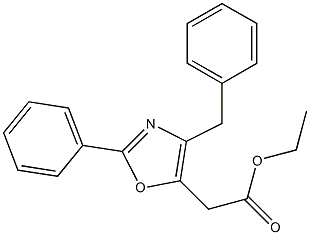 2-Phenyl-4-benzyloxazole-5-acetic acid ethyl ester 구조식 이미지